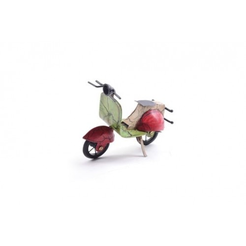 Motocicletta decorativa in metallo anticato cm 20,5x11x15,5 multicolore   