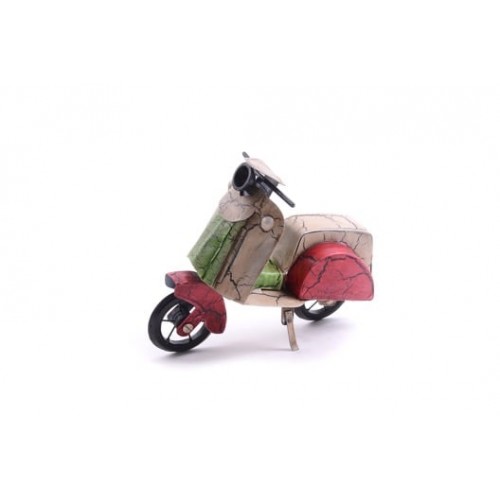 Motocicletta decorativa in metallo anticato cm 21,5x9,5x17,5 multicolore 