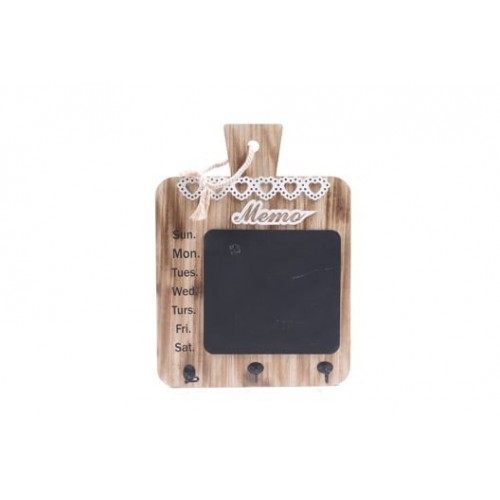 Foto del prodotto Lavagna in legno con 3 ganci da appendere cm 50,5x39x4,5x0,8  