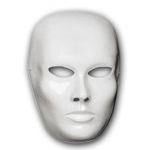 Maschera viso medio bianco da pitturare