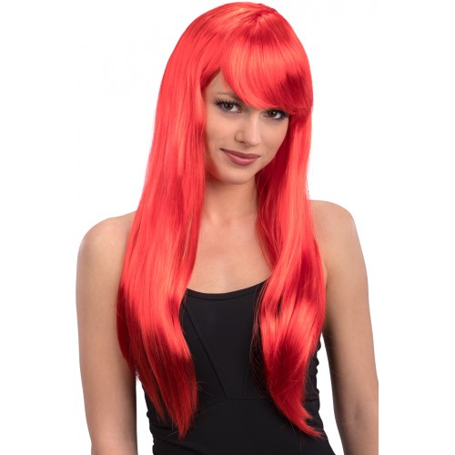 Parrucca rossa lunghissima c/frangia in