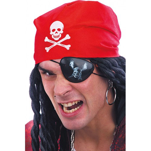 Set pirata (bandana, benda, orecchino) i