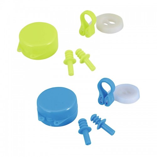 Set hydro-swim, tappi orecchie + clip naso, 2 colori assortiti