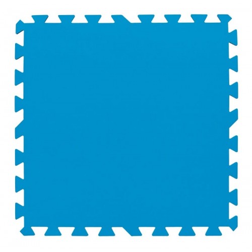 Tappetino base poliestere morbido, cm. 50x50 colore blu 8 pezzi per confezione 2 mq