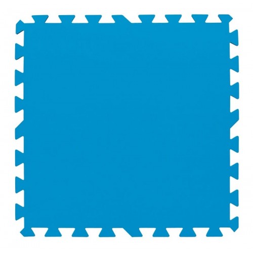 Tappetino base poliestere morbido, cm. 50x50 colore blu 8 pezzi per confezione 2 mq