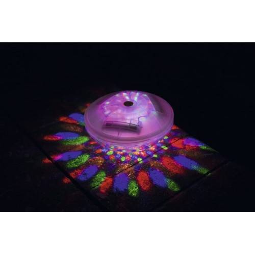 Luce a led multicolor  4 colori diversi a intermittenza, funziona con 4 batterie stilo non incluse, si spegne automaticamente dopo un'ora di inattivita'