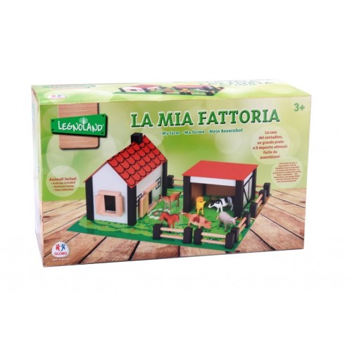 Foto del prodotto Fattoria in legno con animali in plastica