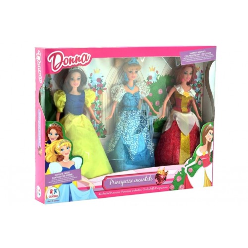 Bambola fashion doll principessa 3 pz