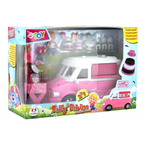 Foto del prodotto Furgone street food cm. 34,5 con fashion dolls