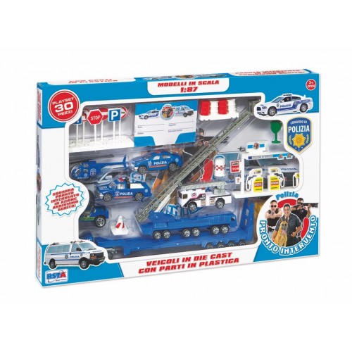 Die cast 30 pz polizia 