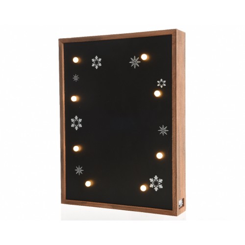 Lavagna legno led 6x30x40 8l bianca p1