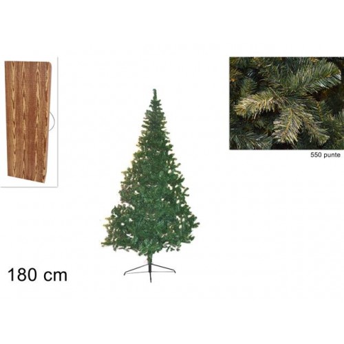 Albero di natale180cm 550pun.base met.3rj60-a550