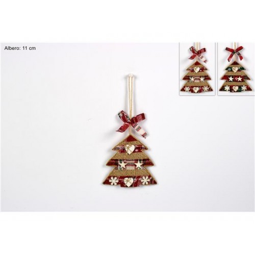 Albero appendino juta scozzese 11cm 2 col. art. bd16-074