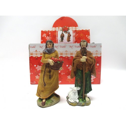 Soggetto presepe iii misura veste t.lana h. 19,5cm. colorata 2ass.