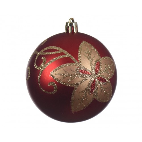 Sfera poinsetta rosso diam 8