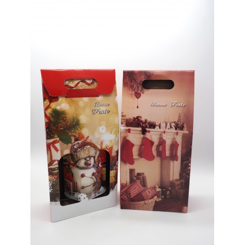 Foto del prodotto Confez. p.2bottiglie 18,2x9,x38,5cm.int.bianco dis.natale