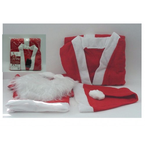 Vestito b.natale c/barba,cappello,cintura l/m